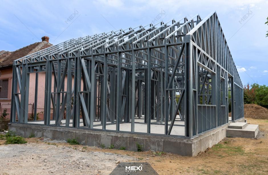 casă metalică ușoară pe sistem framing